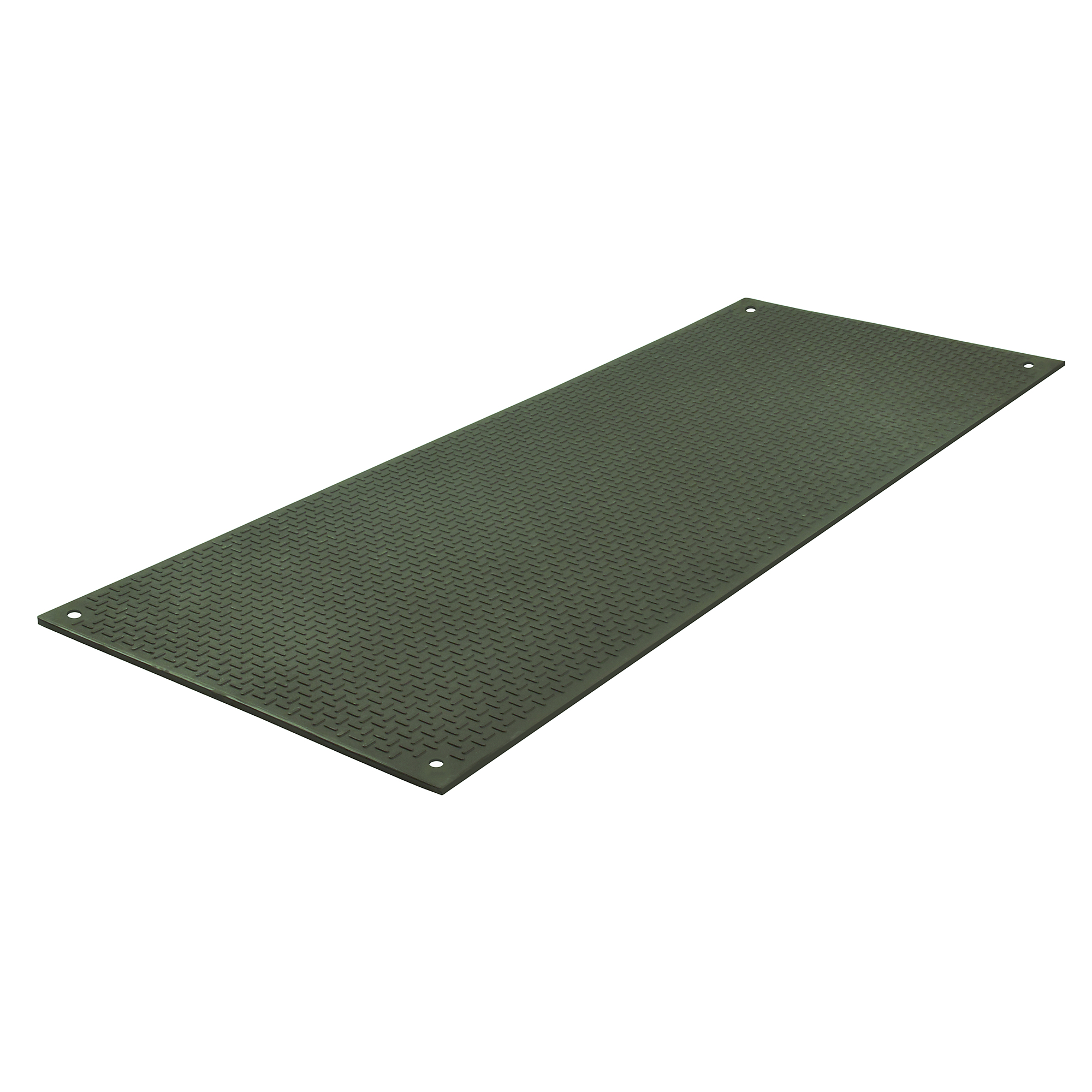 Checkers VersaMat Ground Protection Mat, Black, 3ft.W x 8ft.L, Diamond Plate/Pedestrian Plate Tread Design, Model# VM38